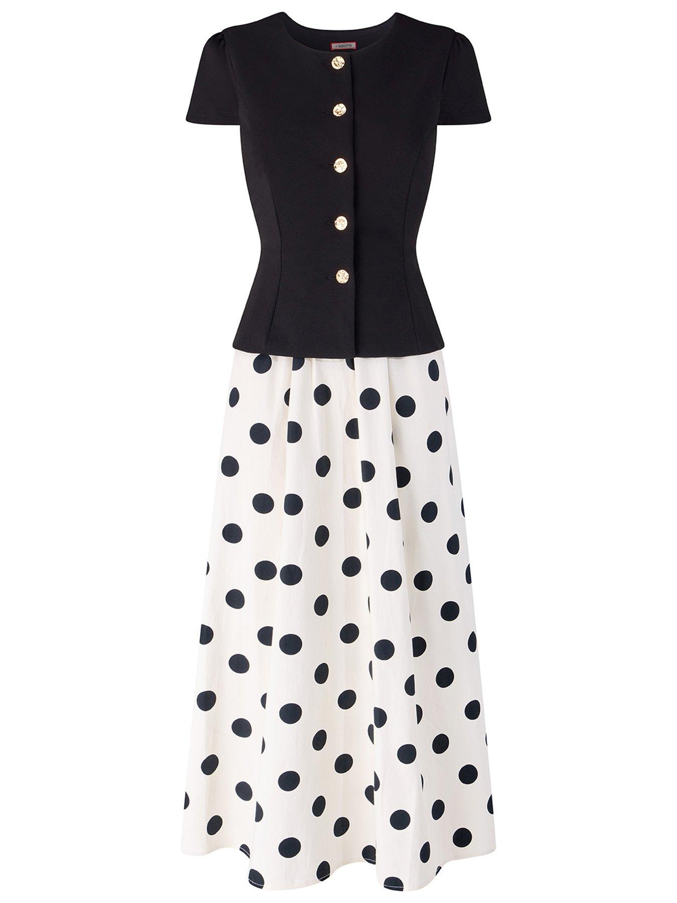 Image 6 of 6 of Joe Browns Perfectly Polka Dot 2-In-1 Dress - Black