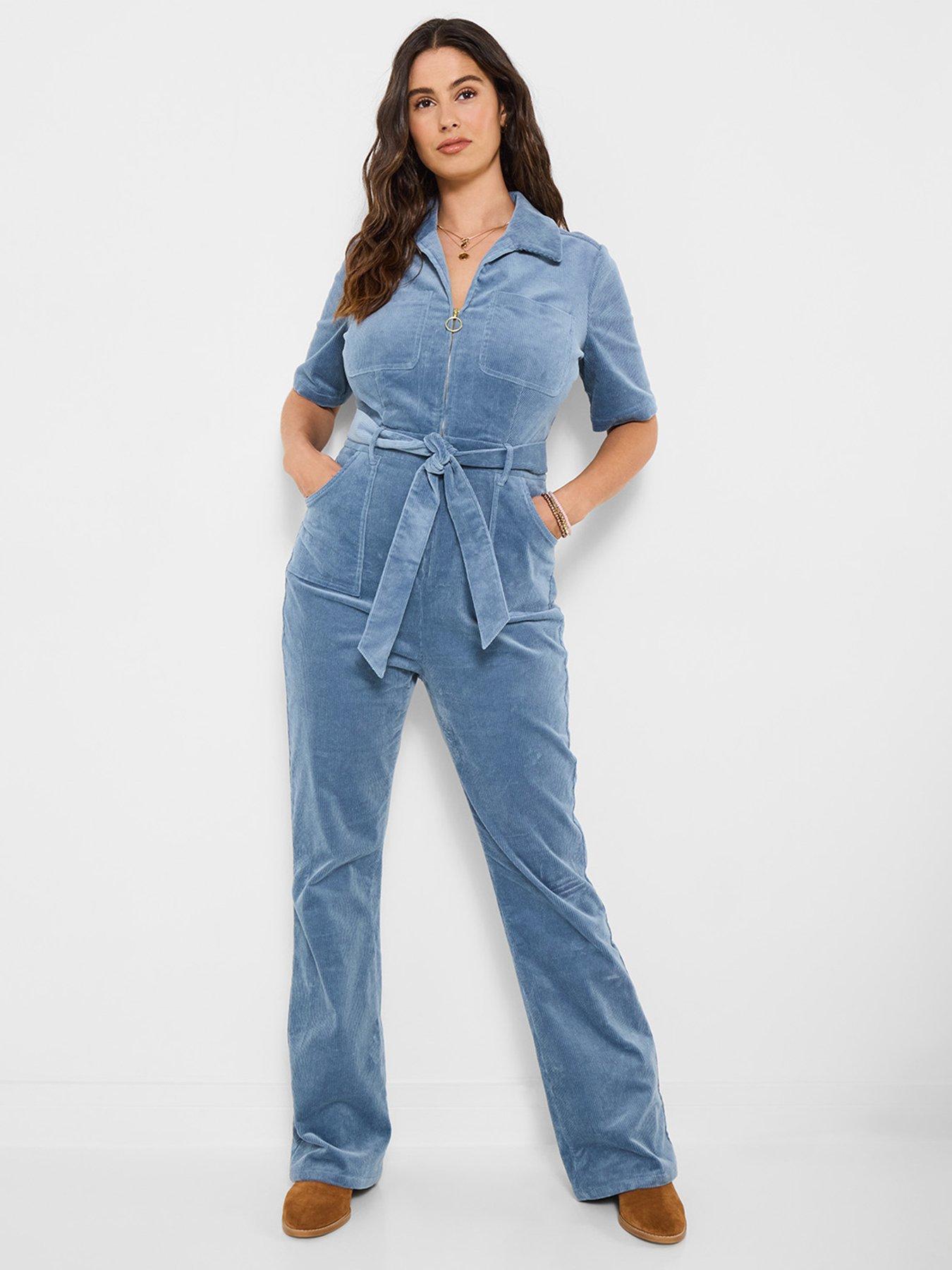 Image 2 of 6 of Joe Browns Pixie Stretch Cord Jumpsuit - Blue