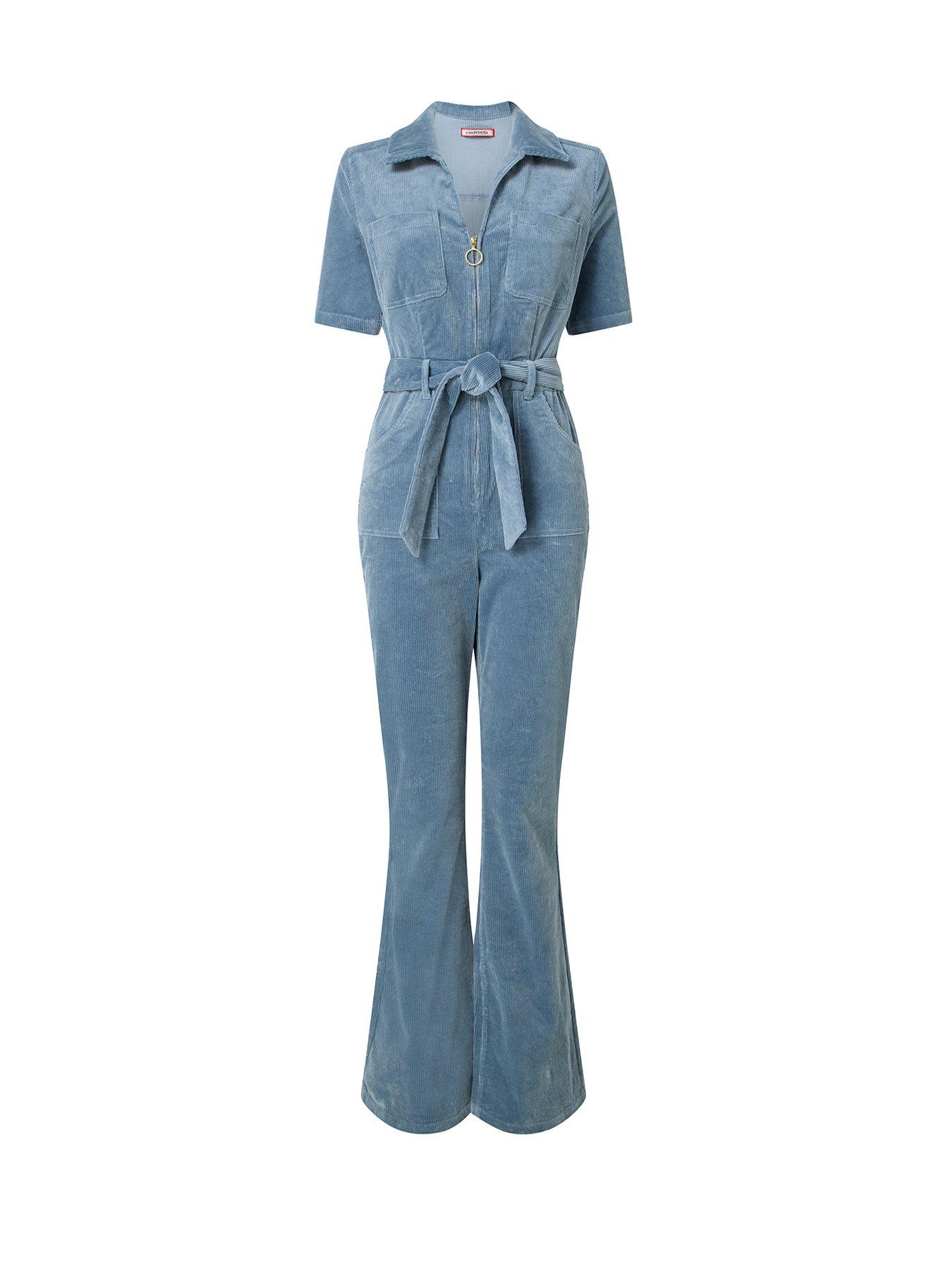 Image 6 of 6 of Joe Browns Pixie Stretch Cord Jumpsuit - Blue