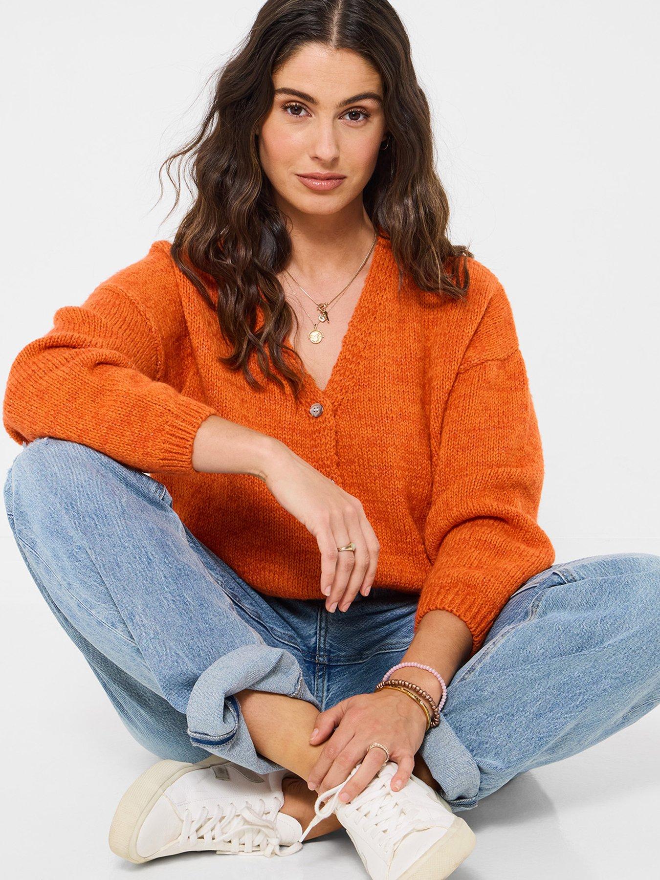 Image 1 of 5 of Joe Browns Celia V Neck Cardigan - Orange