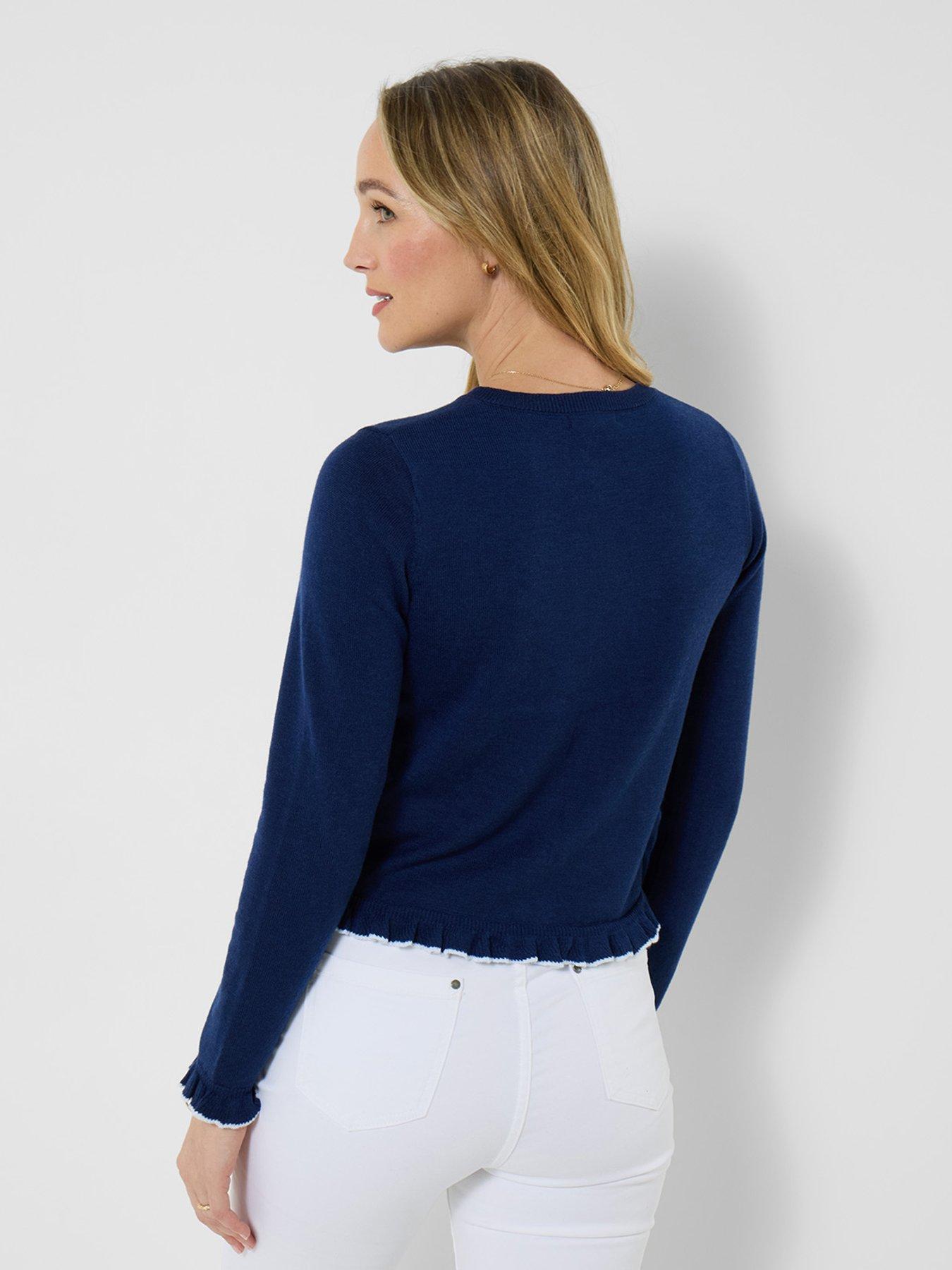 Image 2 of 5 of Joe Browns Penelope Frill Cardigan - Blue