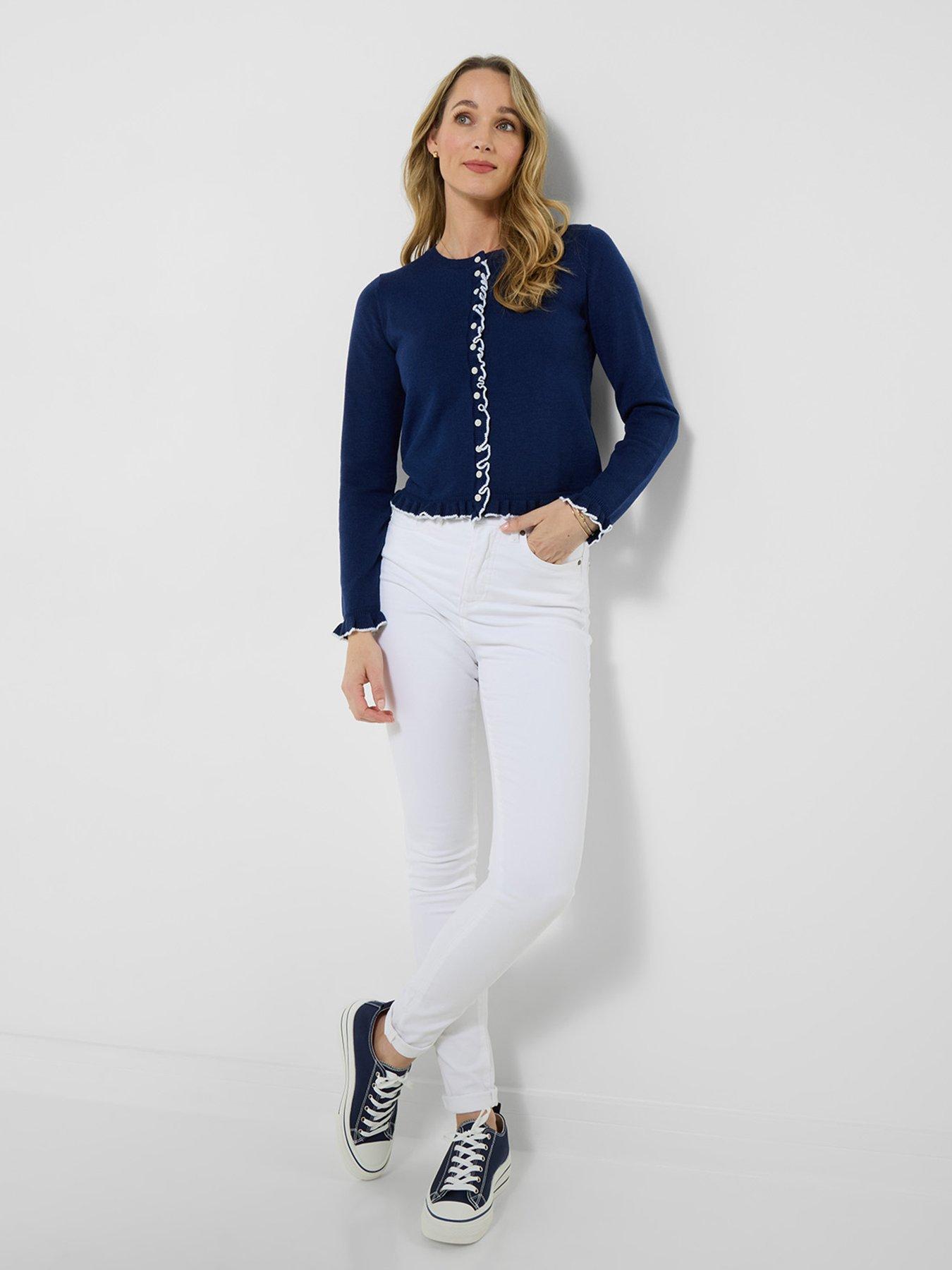 Image 3 of 5 of Joe Browns Penelope Frill Cardigan - Blue