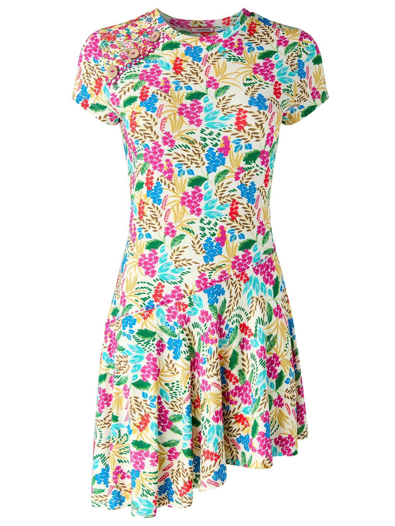 Image 5 of 5 of Joe Browns Summer Florals Jersey Tunic Top - White