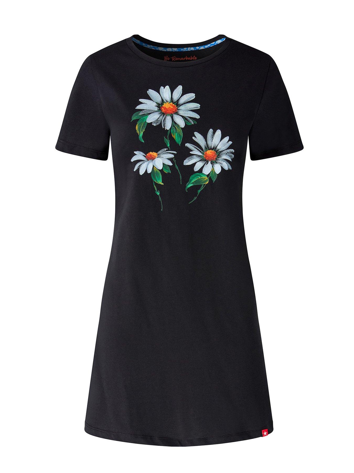 Image 5 of 5 of Joe Browns Daisy Graphic Tunic Top - Black