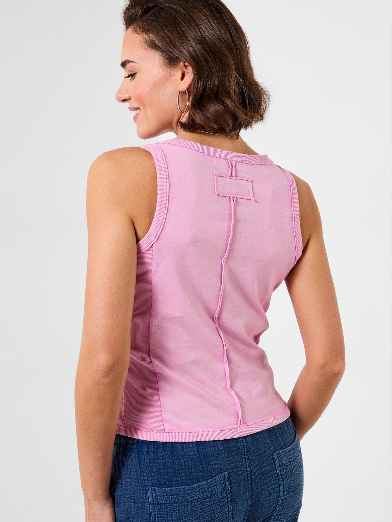 Image 2 of 5 of Joe Browns Boho Bliss Button Through Vest Top - Pink
