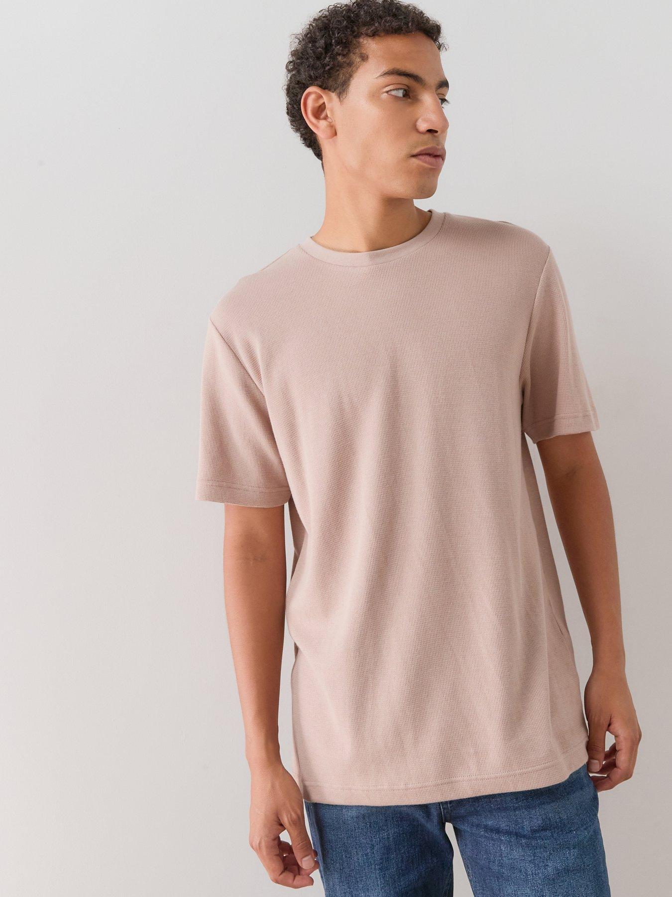 The Very Collection Pure Cotton Waffle Textured T-Shirt - Brown