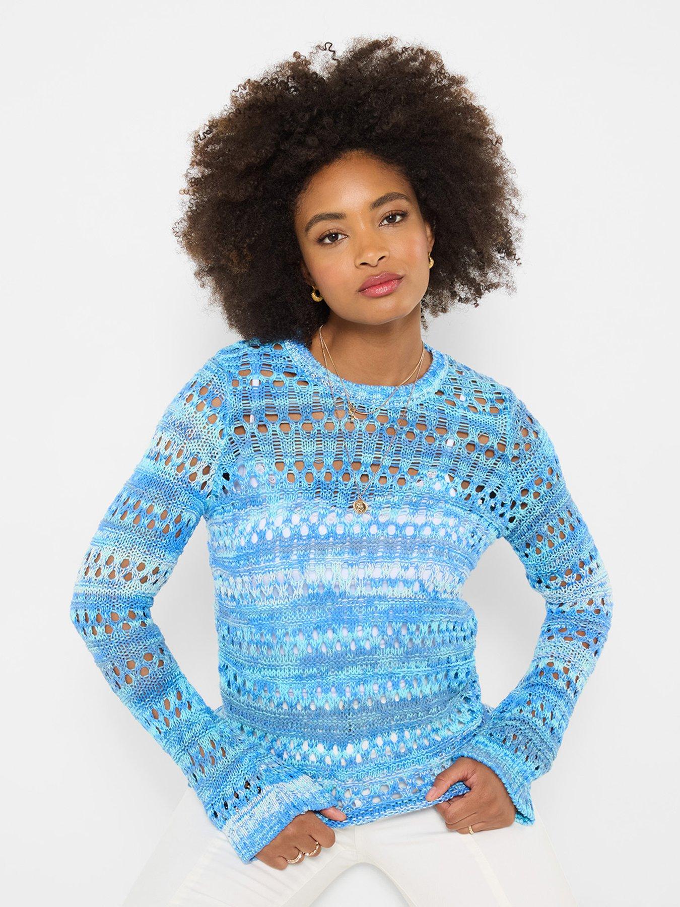 Image 2 of 6 of Joe Browns Summer Blues Boho Open Knit Jumper - Blue