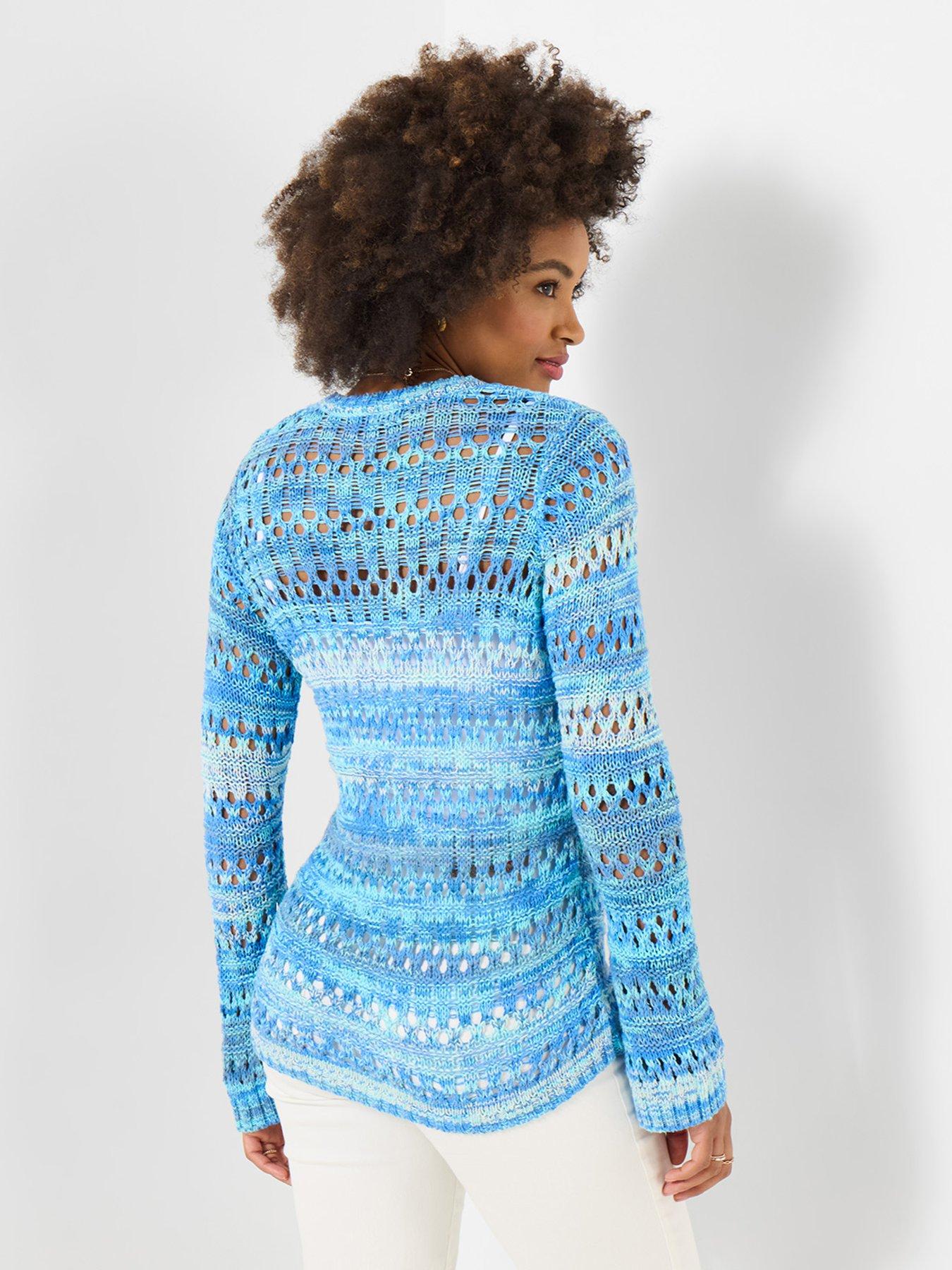 Image 3 of 6 of Joe Browns Summer Blues Boho Open Knit Jumper - Blue