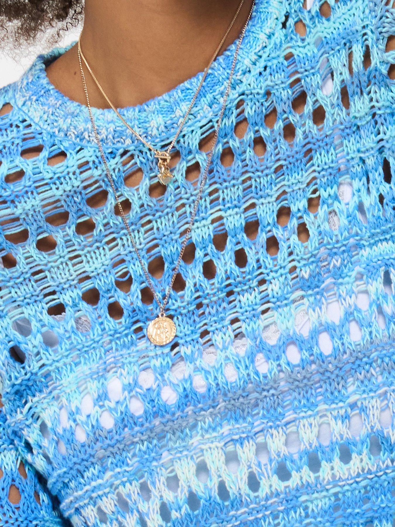 Image 5 of 6 of Joe Browns Summer Blues Boho Open Knit Jumper - Blue