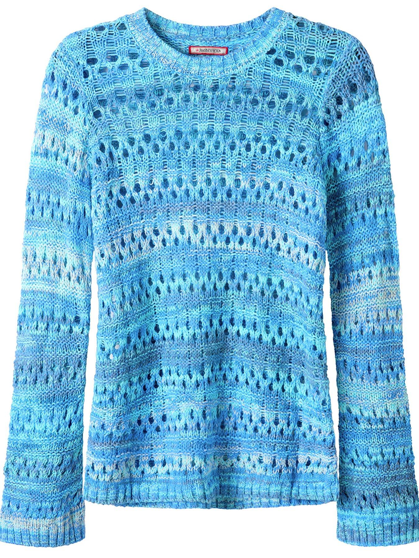 Image 6 of 6 of Joe Browns Summer Blues Boho Open Knit Jumper - Blue