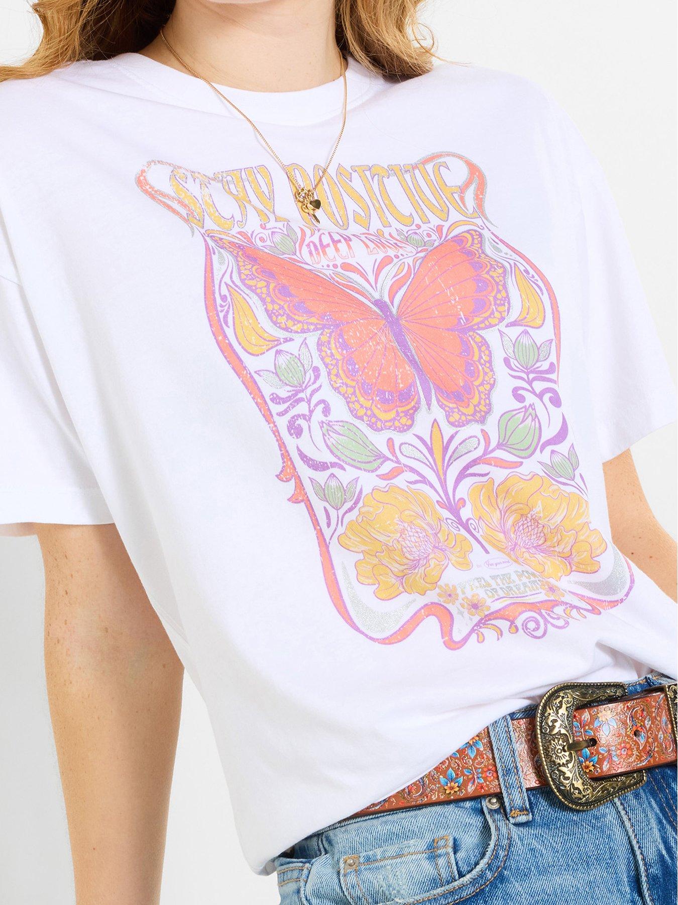 Image 4 of 5 of Joe Browns Positive Vibes Graphic Tee - White