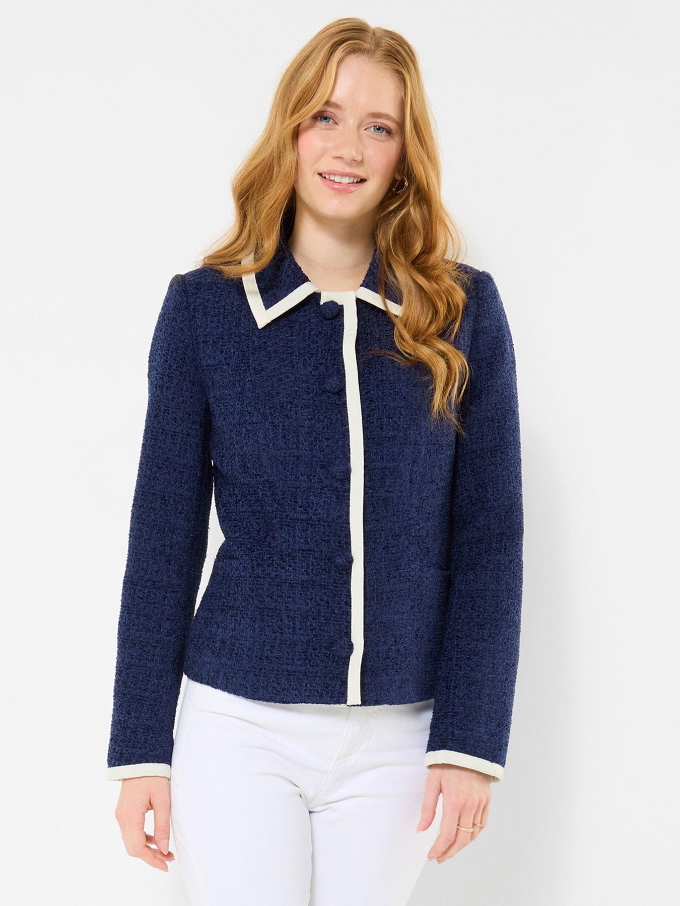 Joe Browns Lauren Tweed Jacket, Blue, Size 14, Women