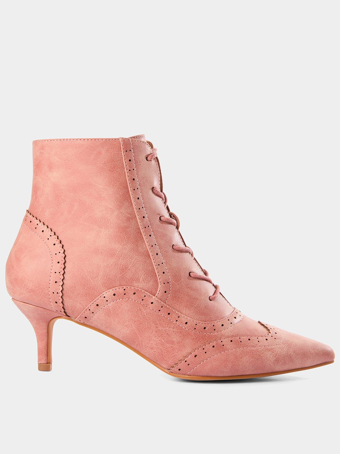 Joe Browns Kitty Lace Up Boots - Pink