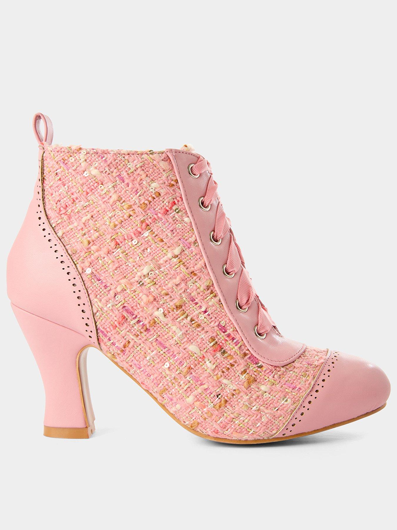 Joe Browns Vivienne Tweedy Ankle Boots - Pink