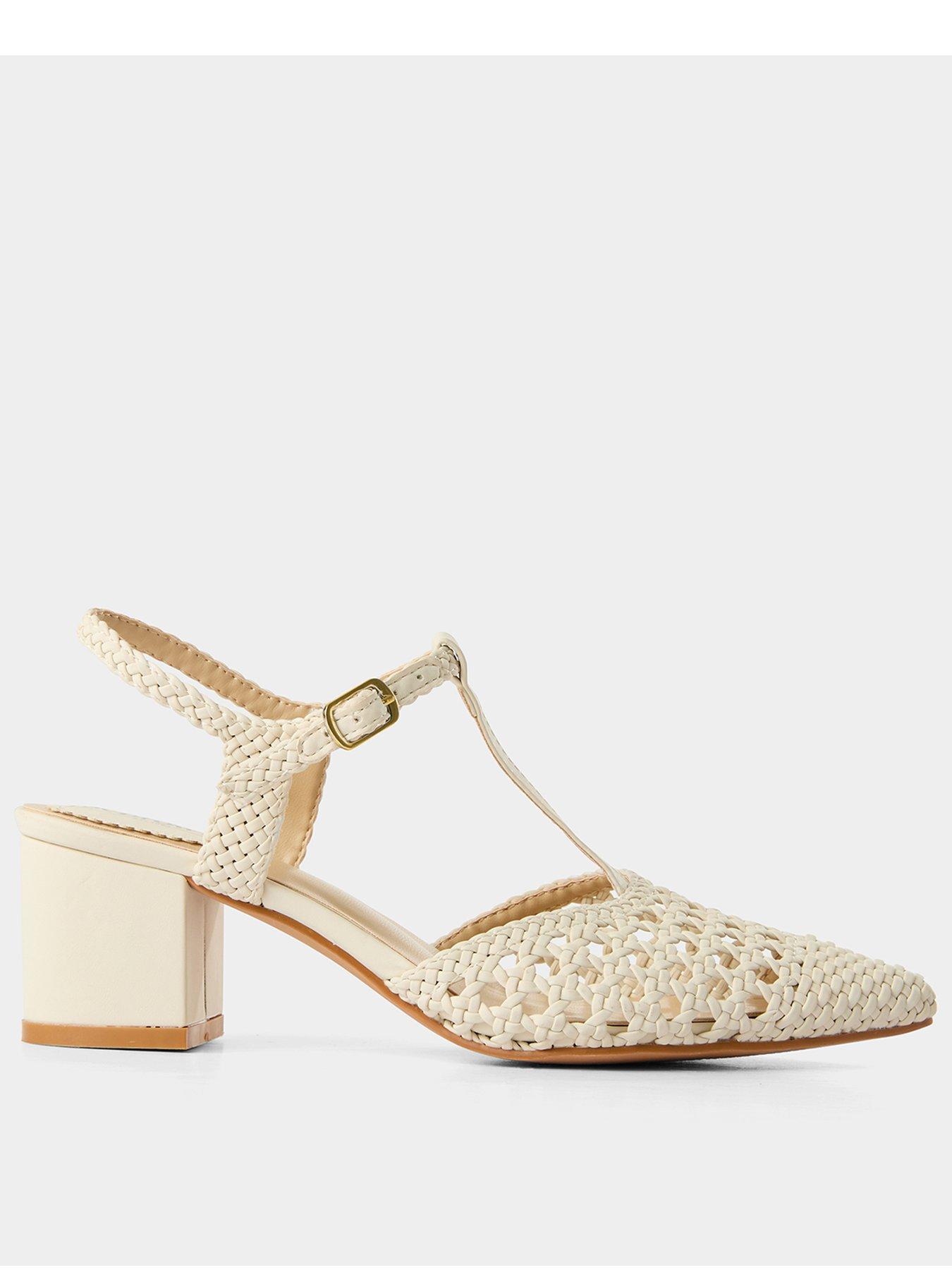 Joe Browns Clara T-Bar Shoes - Cream