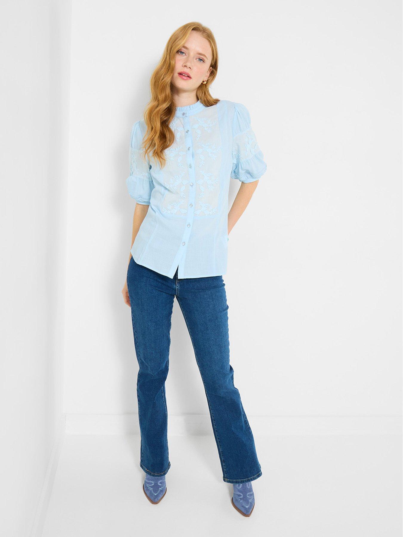 Image 4 of 5 of Joe Browns Patsy Embroidered Blouse - Blue