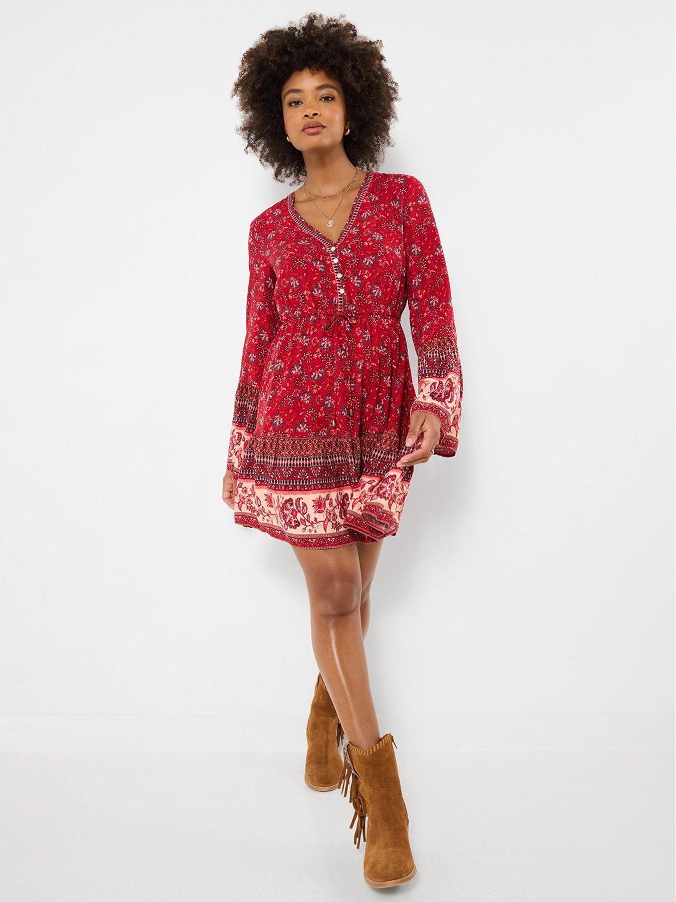 Joe Browns Boho Vibes Tunic Dress - Red