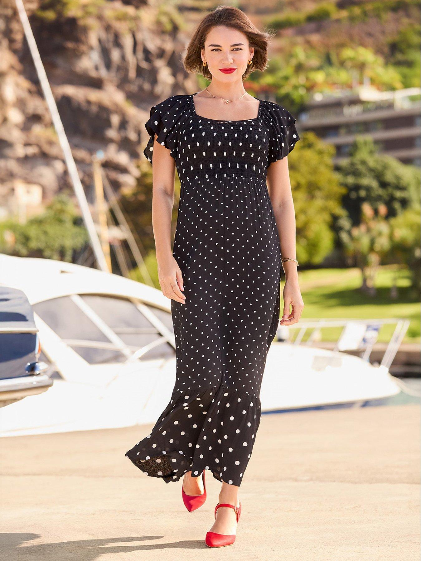 Joe Browns Prettiest Polka Dot Dress - Black