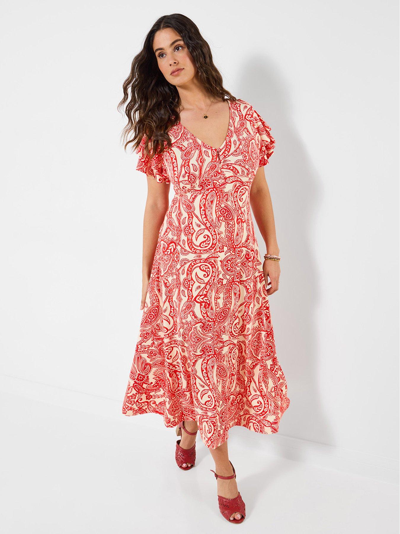 Image 1 of 5 of Joe Browns Orla Printed Jersey Dress - Red