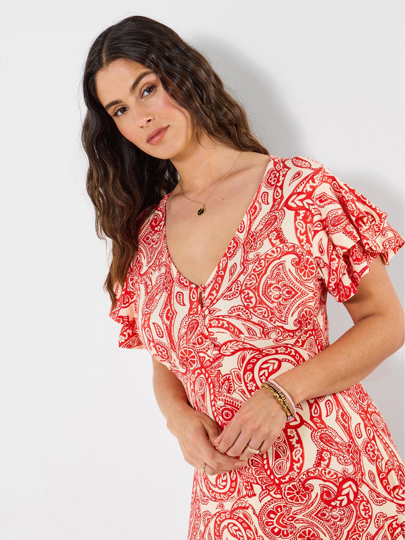 Image 3 of 5 of Joe Browns Orla Printed Jersey Dress - Red