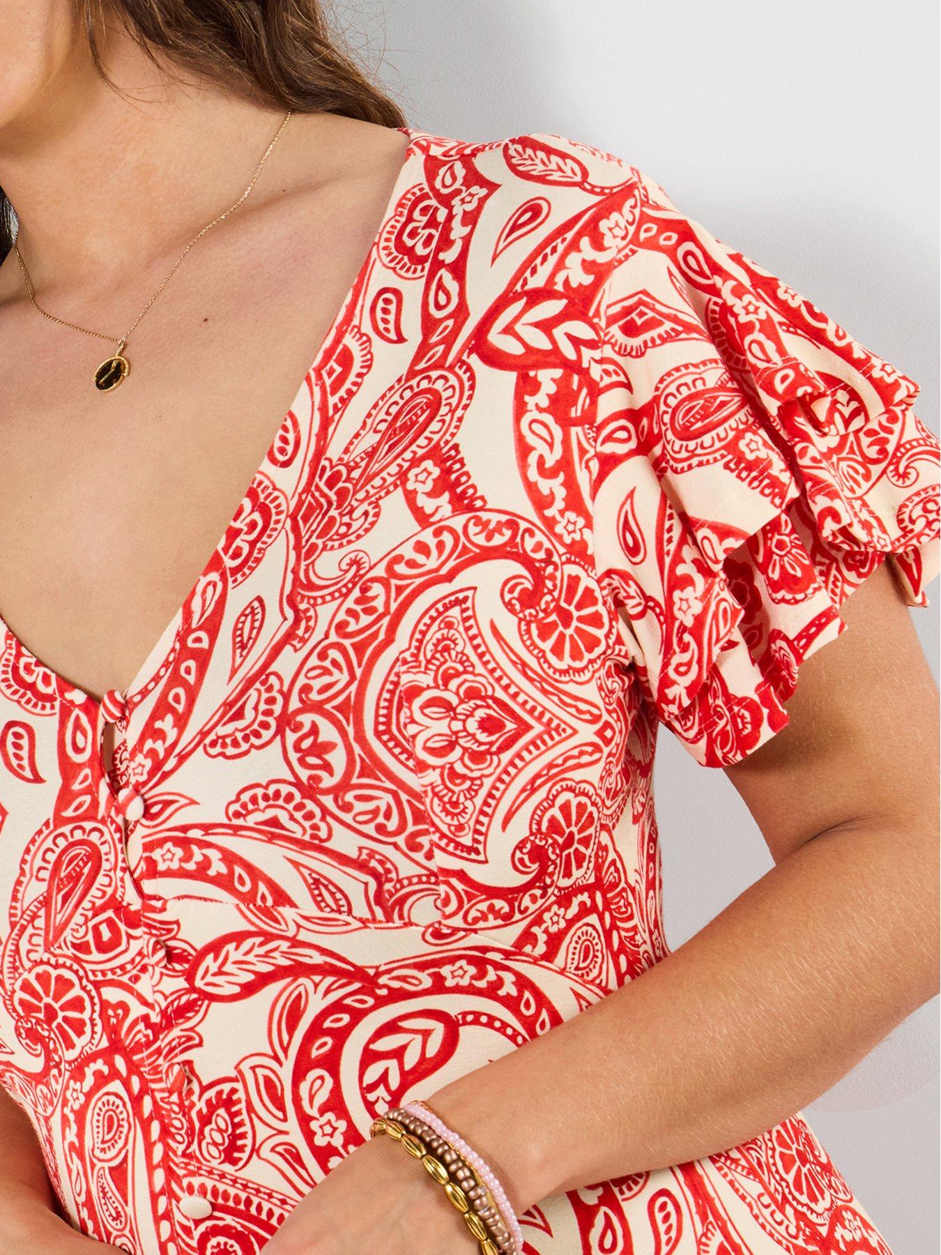 Image 4 of 5 of Joe Browns Orla Printed Jersey Dress - Red