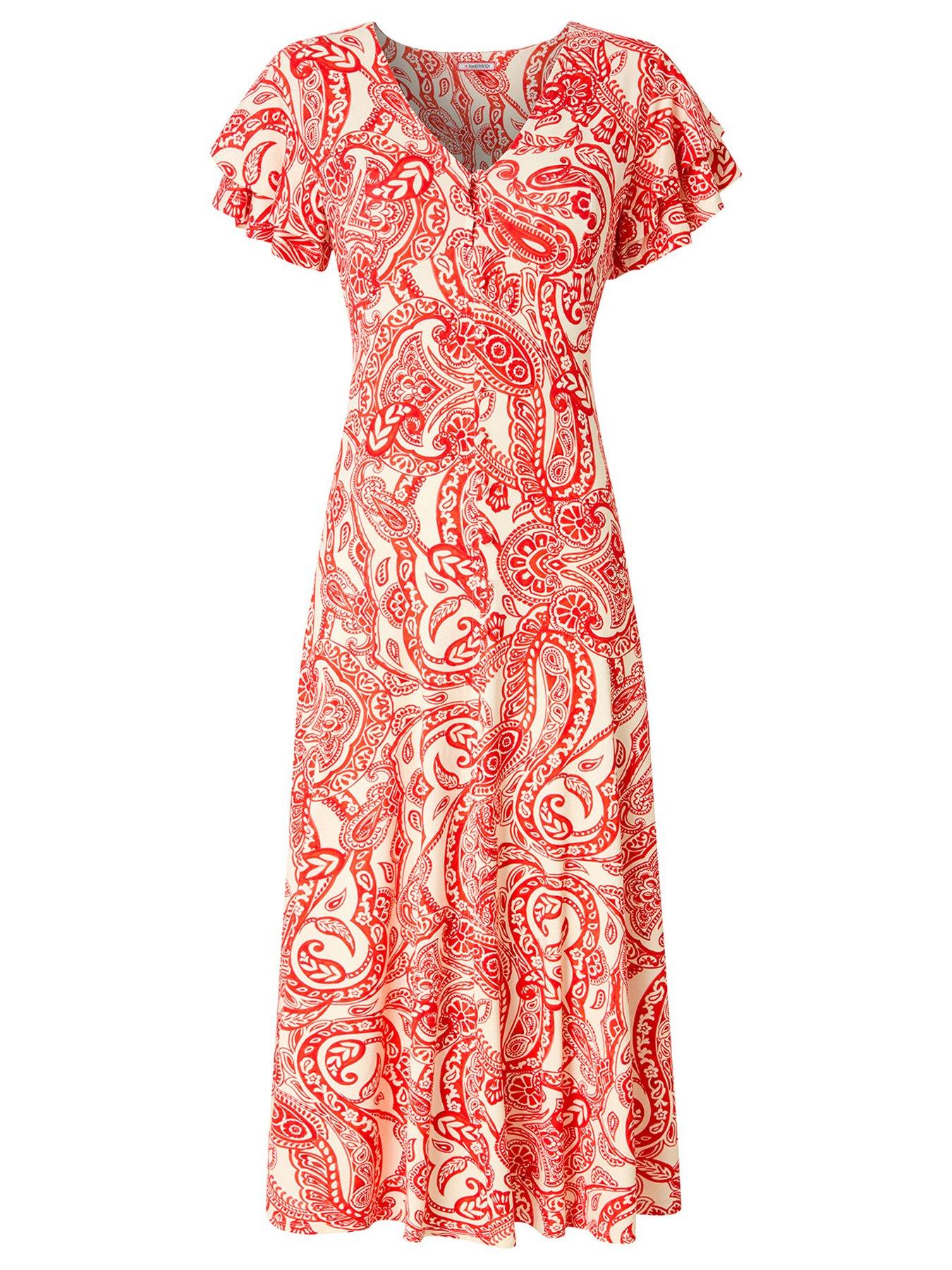 Image 5 of 5 of Joe Browns Orla Printed Jersey Dress - Red