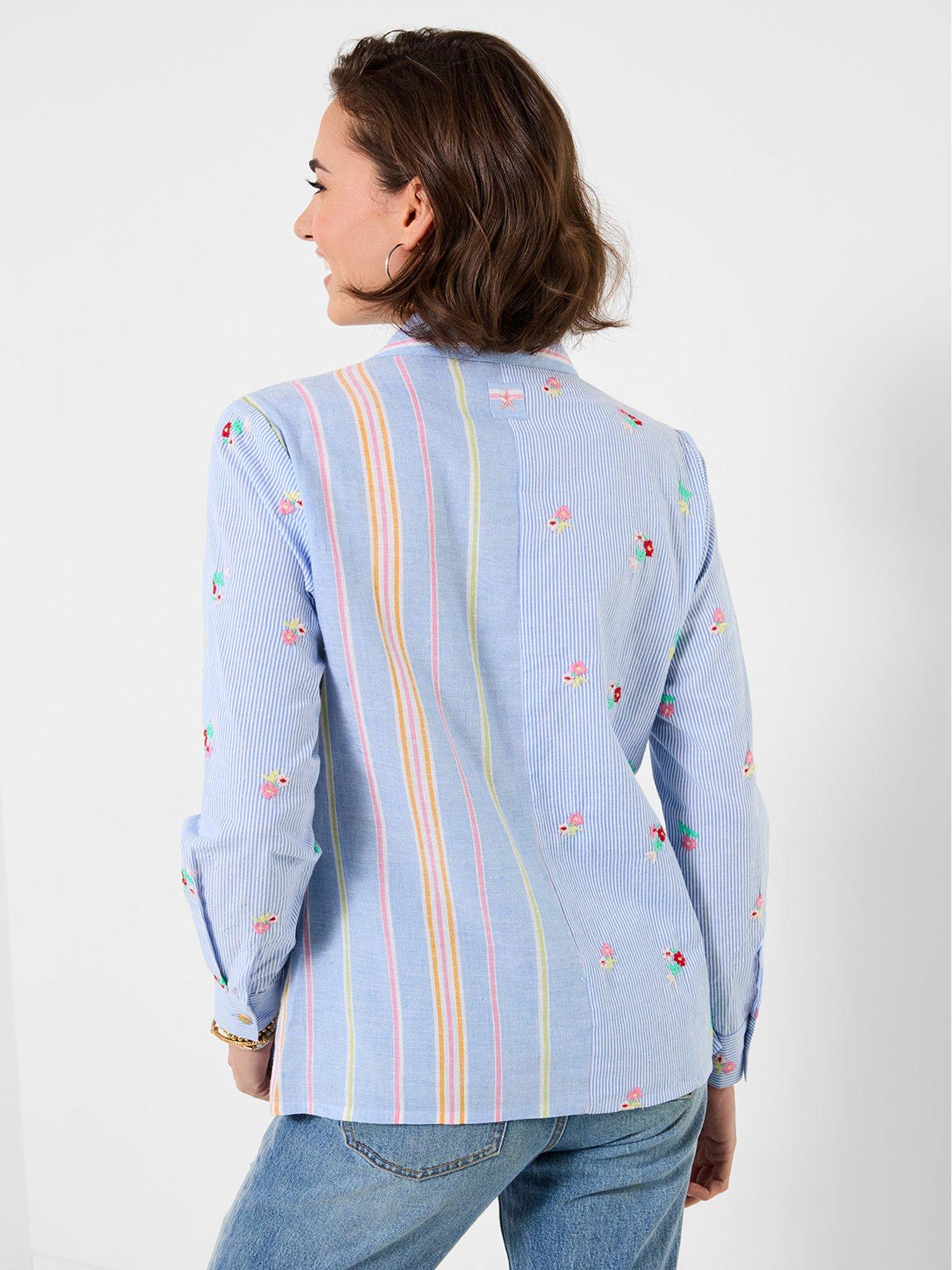Image 2 of 5 of Joe Browns Florence Embroidered Cotton Shirt - Blue