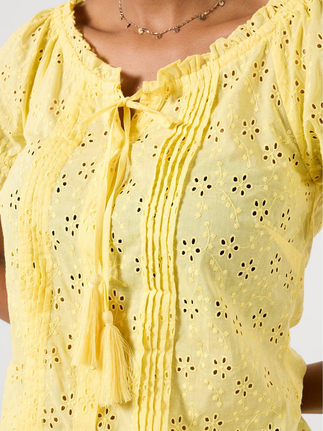 Image 4 of 5 of Joe Browns Beautiful Broderie Top - Yellow