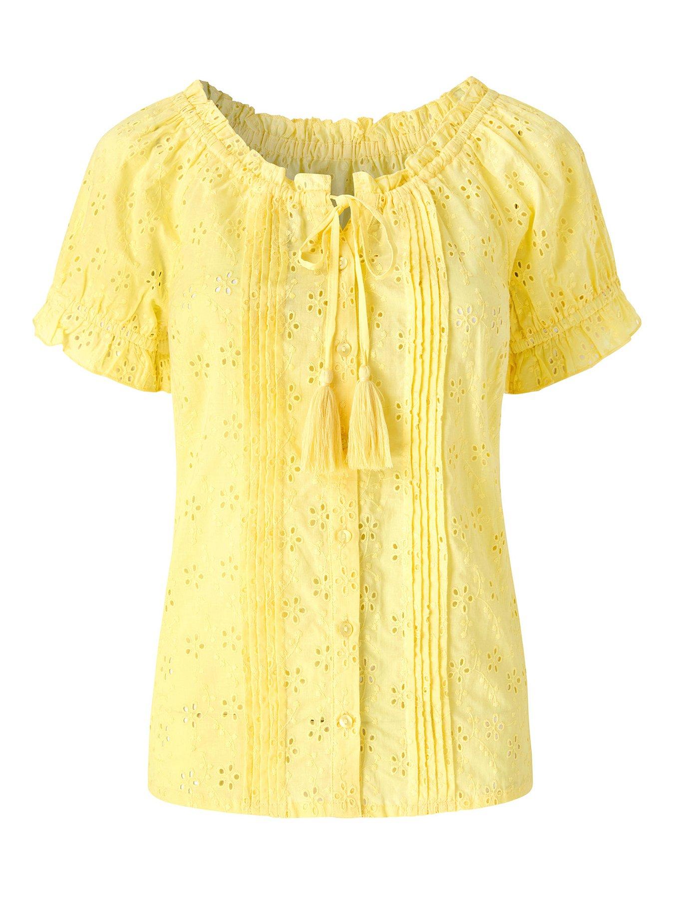Image 5 of 5 of Joe Browns Beautiful Broderie Top - Yellow