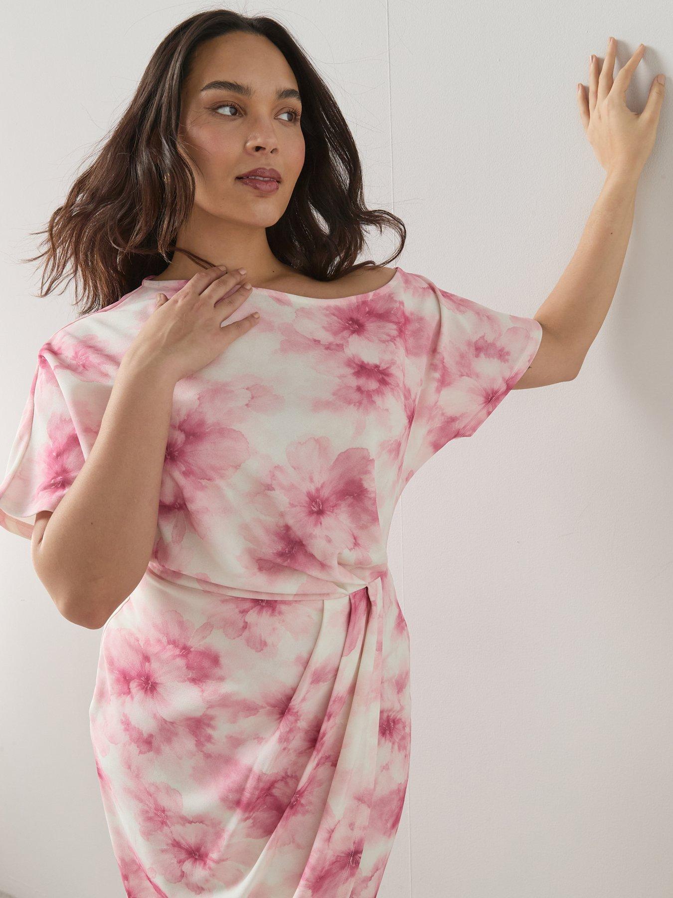 Image 5 of 6 of The Very Collection Curve Off The Shoulder Drape Midi Dress