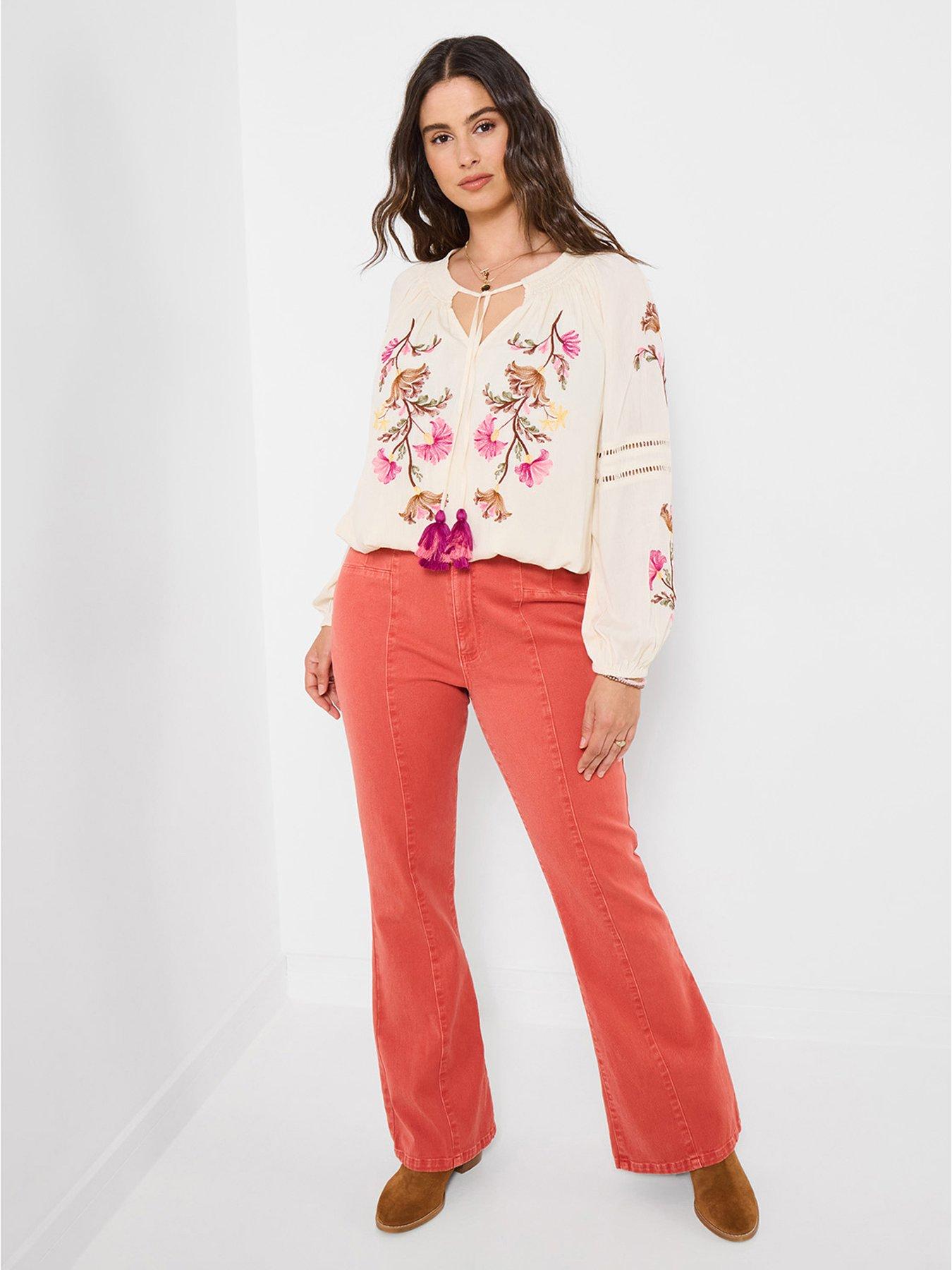 joe-browns-mia-kick-flare-jeans-orange