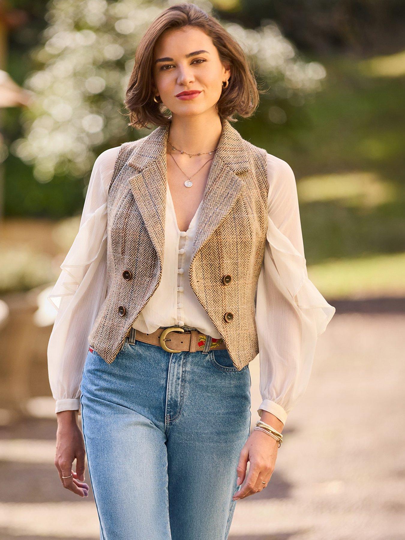 Joe Browns Spring Days Tweed Waistcoat - Brown