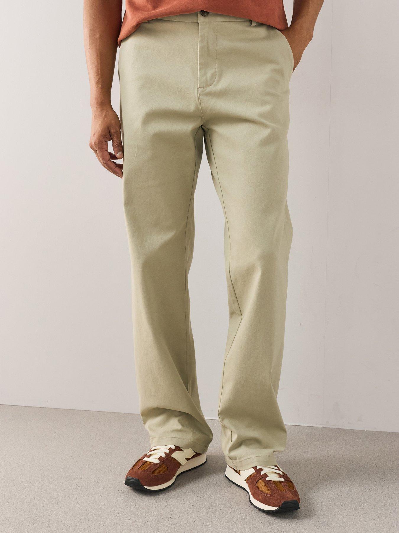 The Very Collection Loose Fit Cotton Rich Chino Trousers With Stretch - Stone