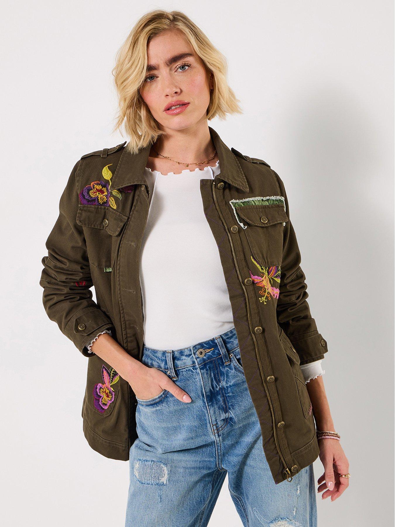 Joe Browns Enchanting Embroidered Casual Jacket - Green