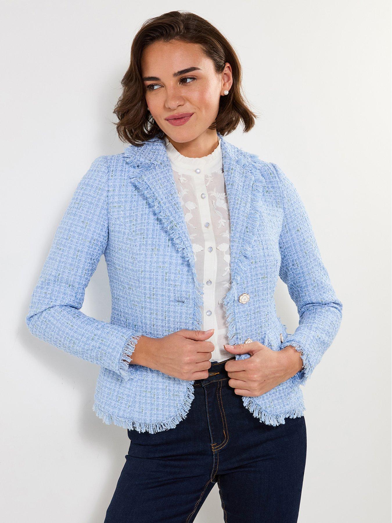 Image 1 of 6 of Joe Browns Let's Do Lunch Boucle Jacket - Blue