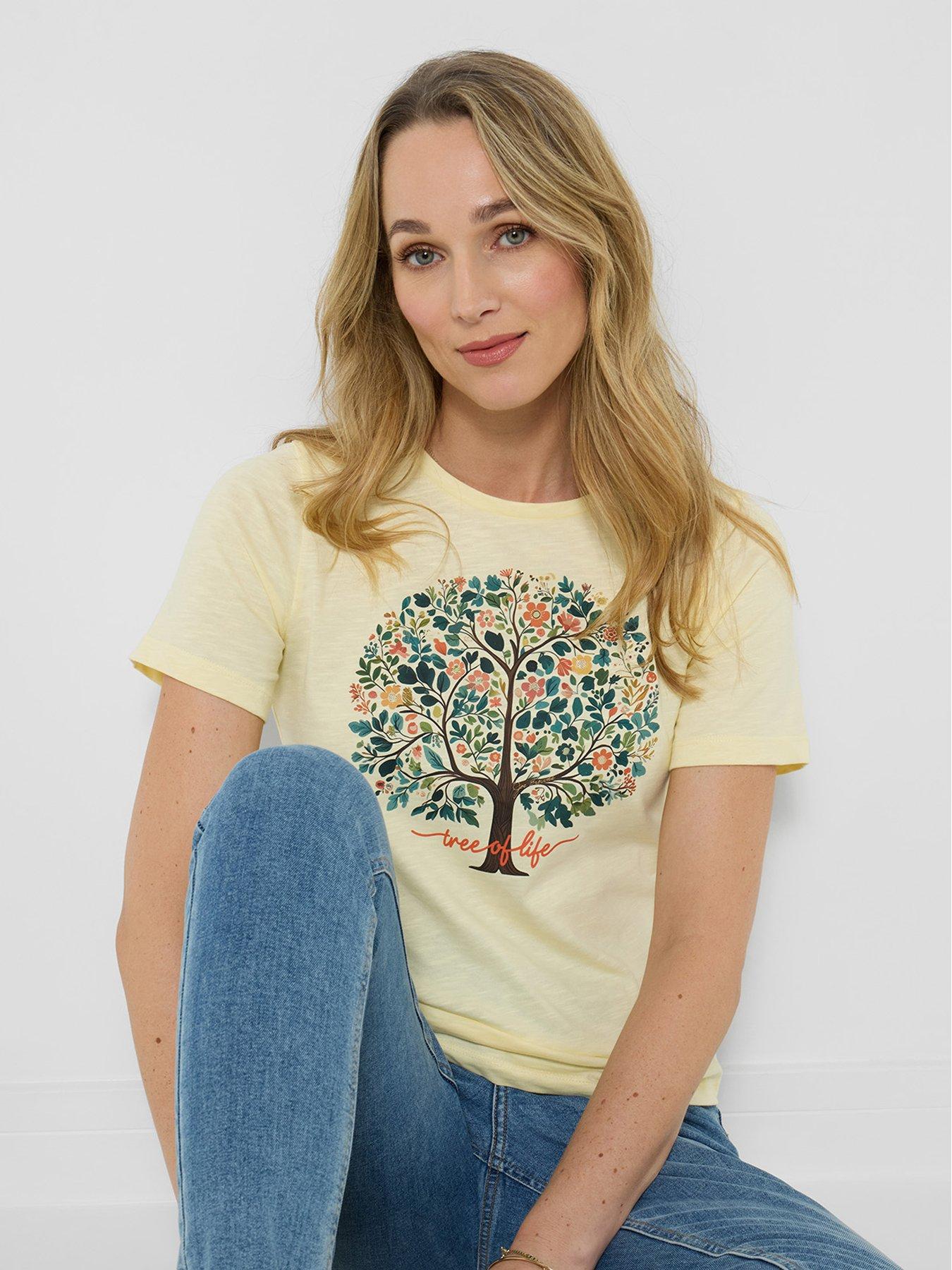 Joe Browns Tree Of Life Graphic T-Shirt - Yellow
