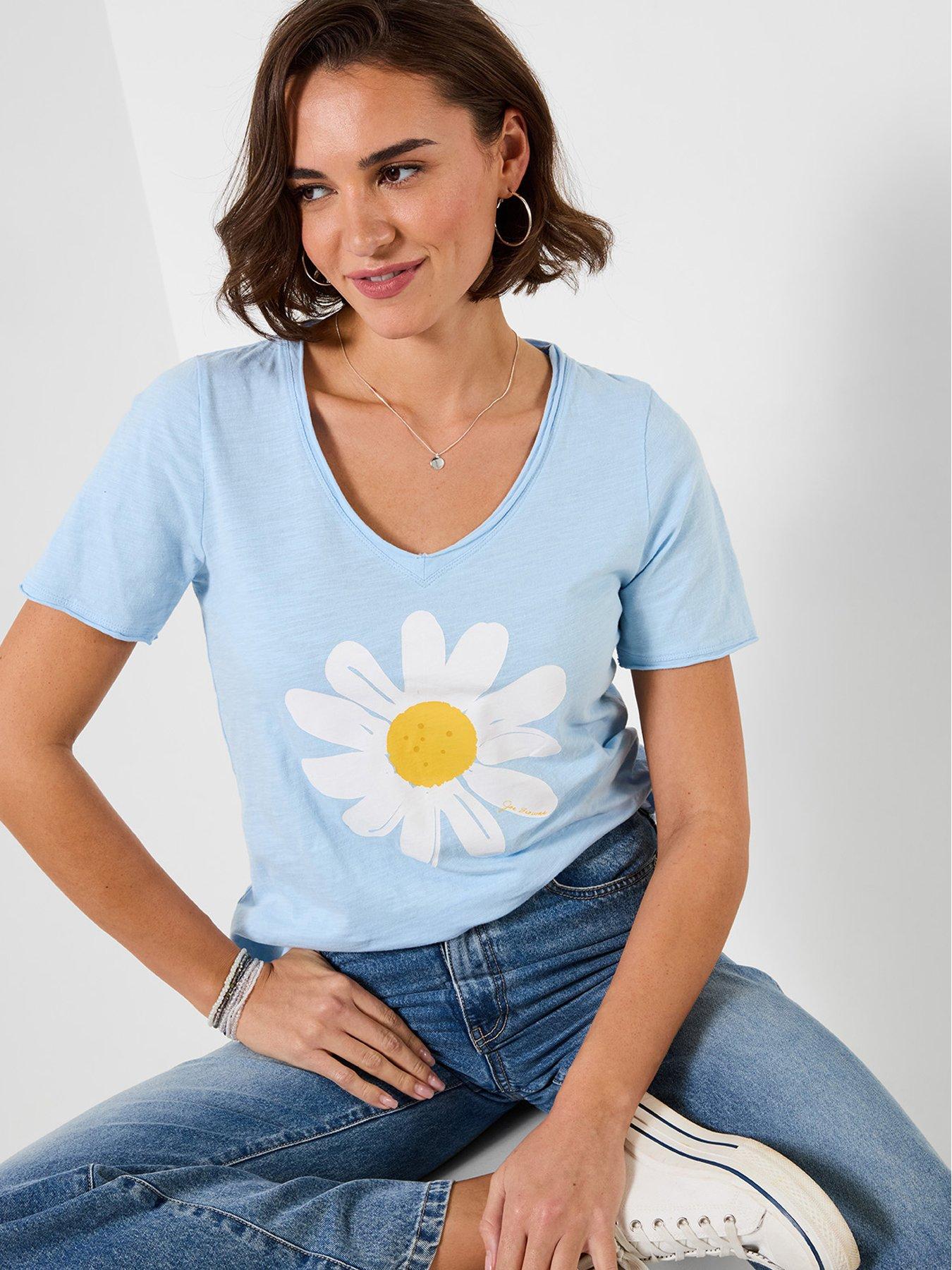 Image 1 of 5 of Joe Browns Delightful Daisy Graphic T-Shirt - Blue