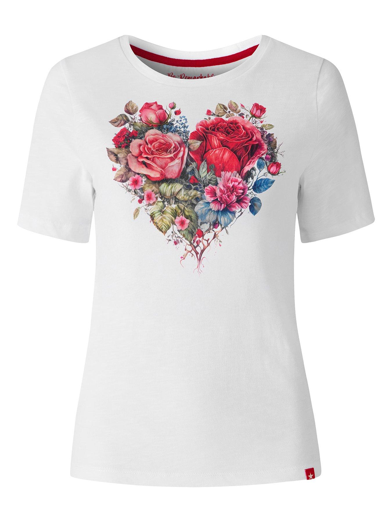 Image 5 of 5 of Joe Browns Heart Of Roses Graphic T-Shirt - White