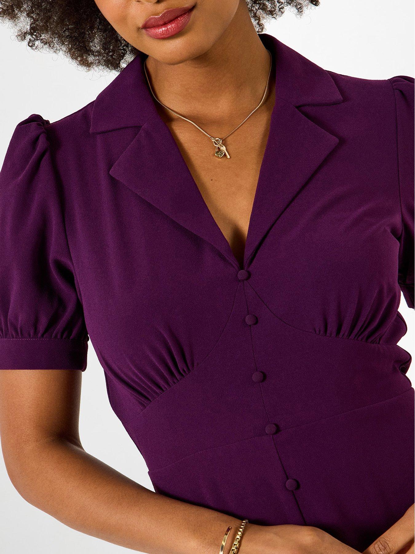 Image 4 of 6 of Joe Browns Sophia Vintage Style Dress - Purple