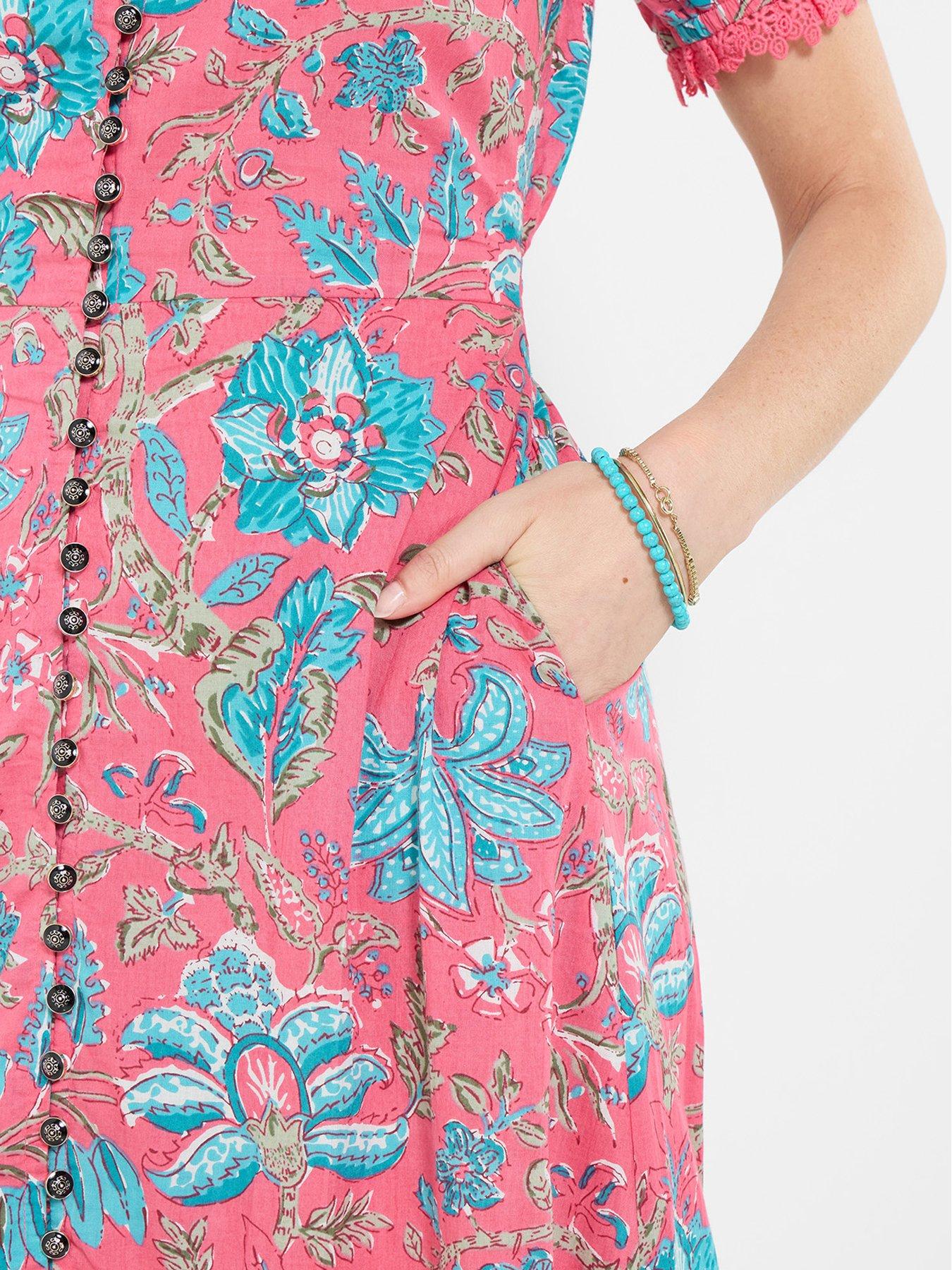 Image 4 of 5 of Joe Browns Lyla Cotton Printed Dress - Pink