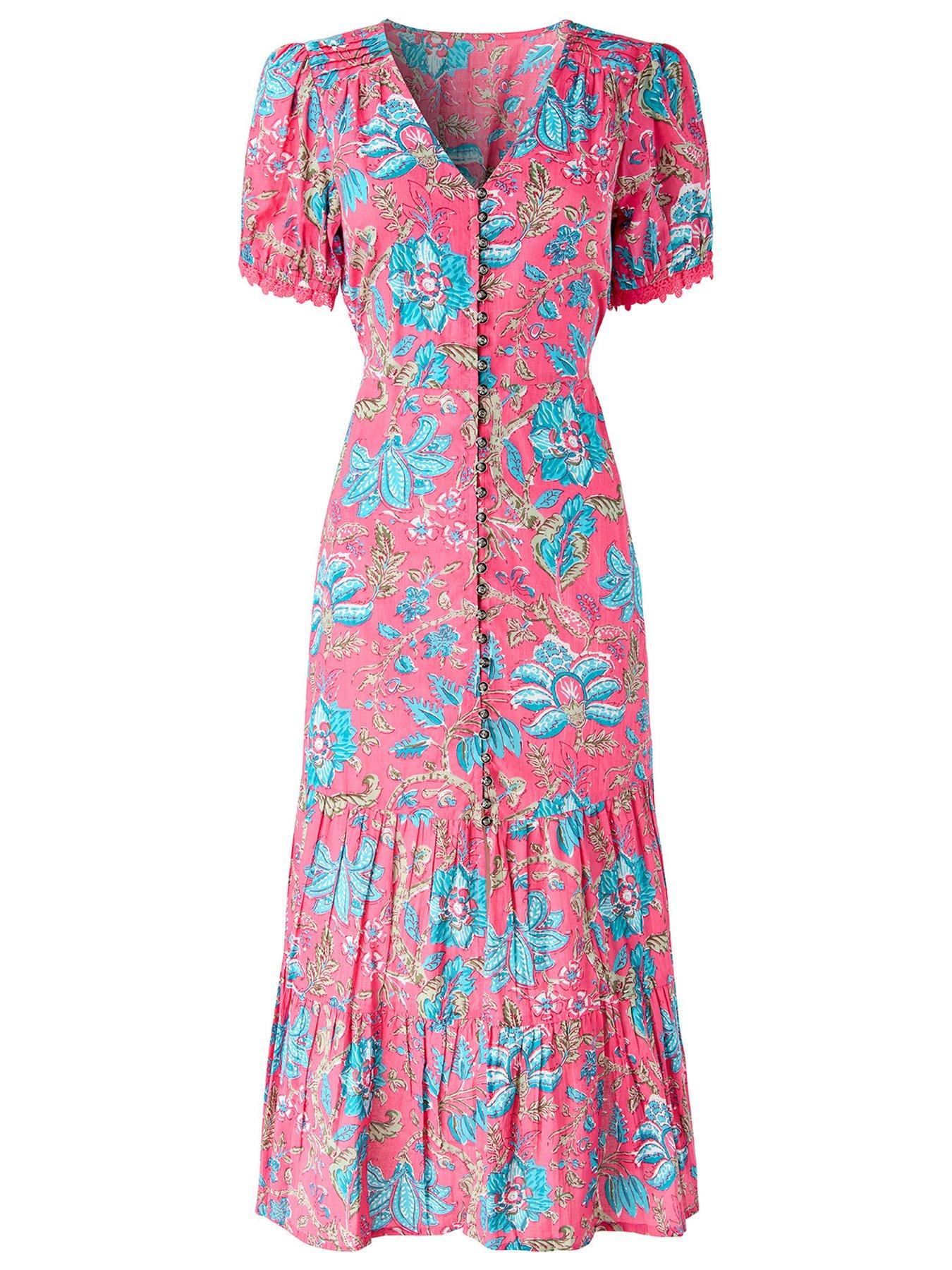 Image 5 of 5 of Joe Browns Lyla Cotton Printed Dress - Pink