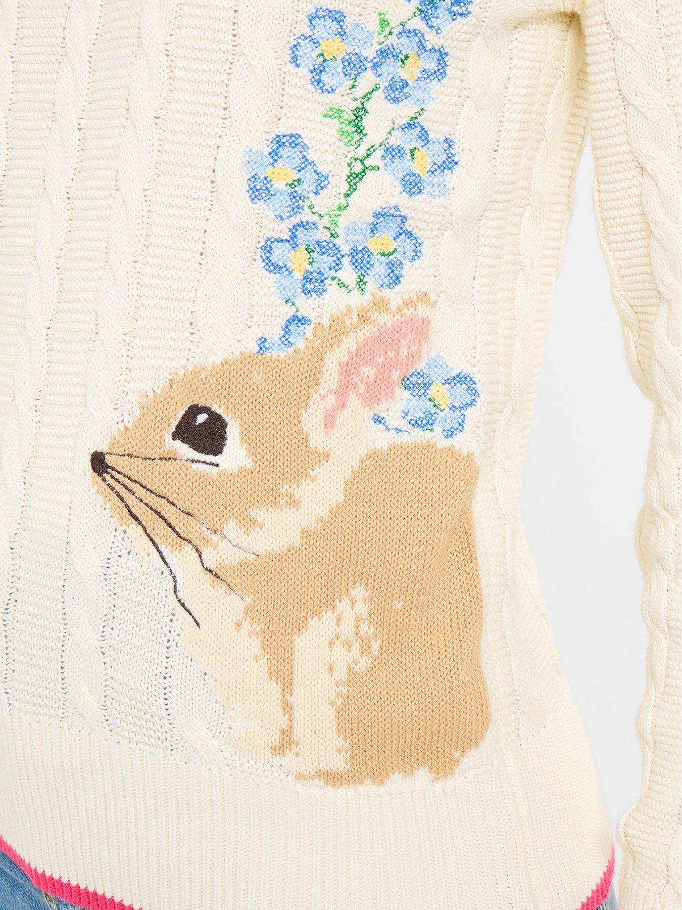 Image 4 of 5 of Joe Browns Carly Embroidered Bunny Jumper - Cream