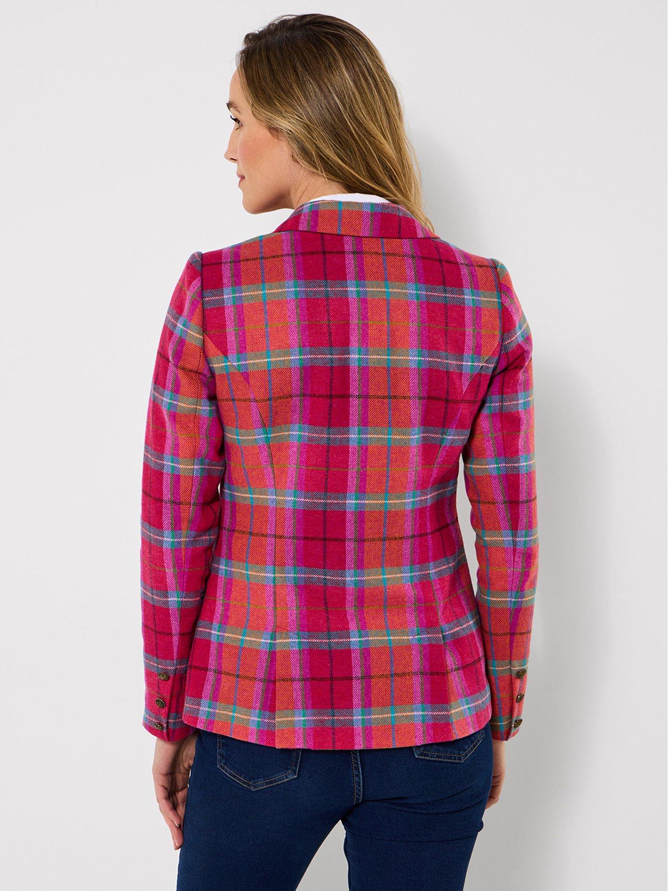 Joe Browns Charming Check Jacket with Detachable Corsage - Pink | Very