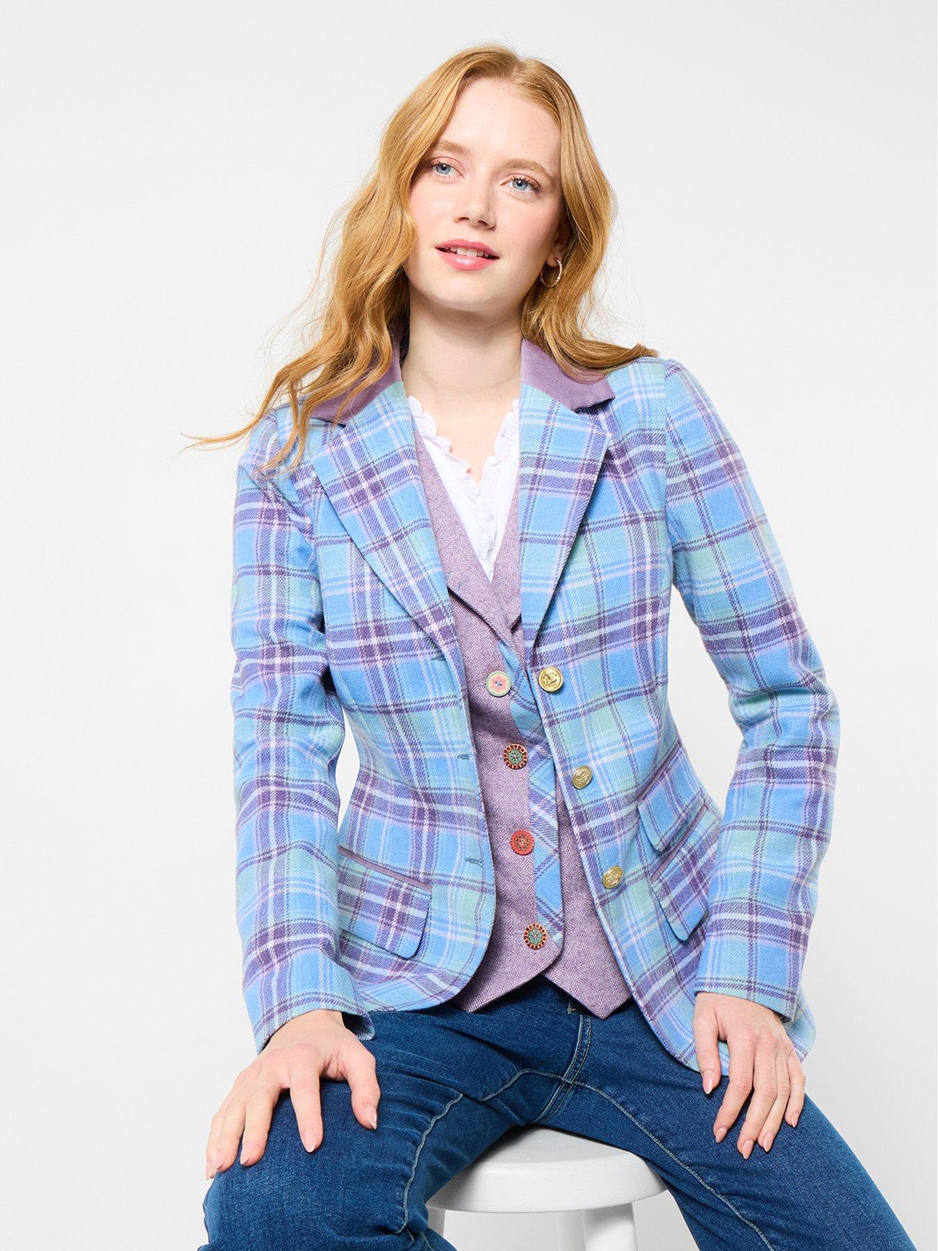 Joe Browns Into The Check Jacket - Blue