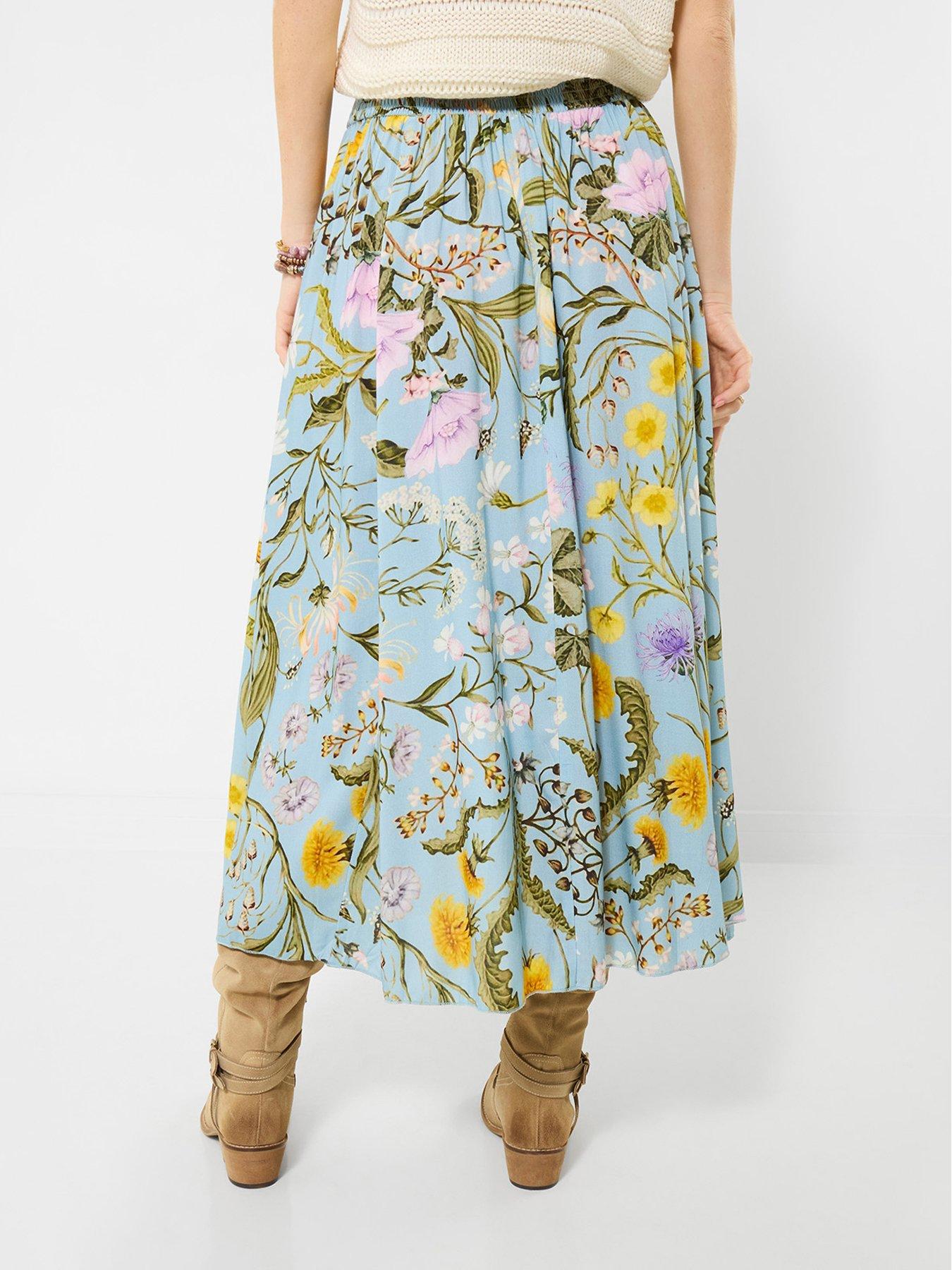 Image 2 of 7 of Joe Browns Spring Meadow Button Front Midi Skirt - Blue