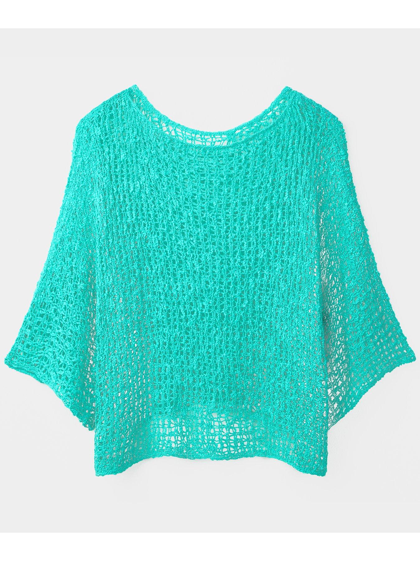 Joe Browns Oversized Round Neck - Aqua Blue