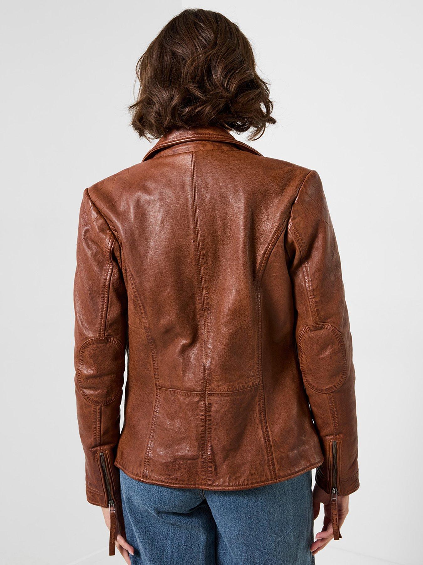 Image 2 of 6 of Joe Browns Joes Favourite Leather Jacket - Brown