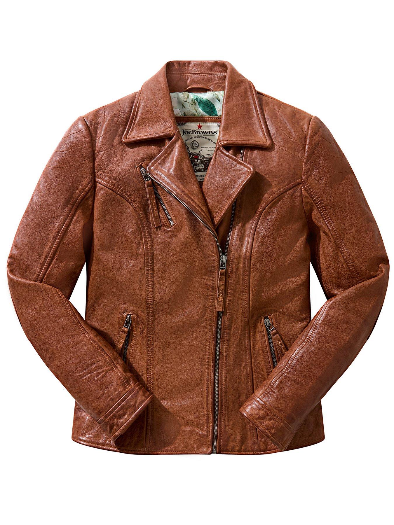 Image 6 of 6 of Joe Browns Joes Favourite Leather Jacket - Brown
