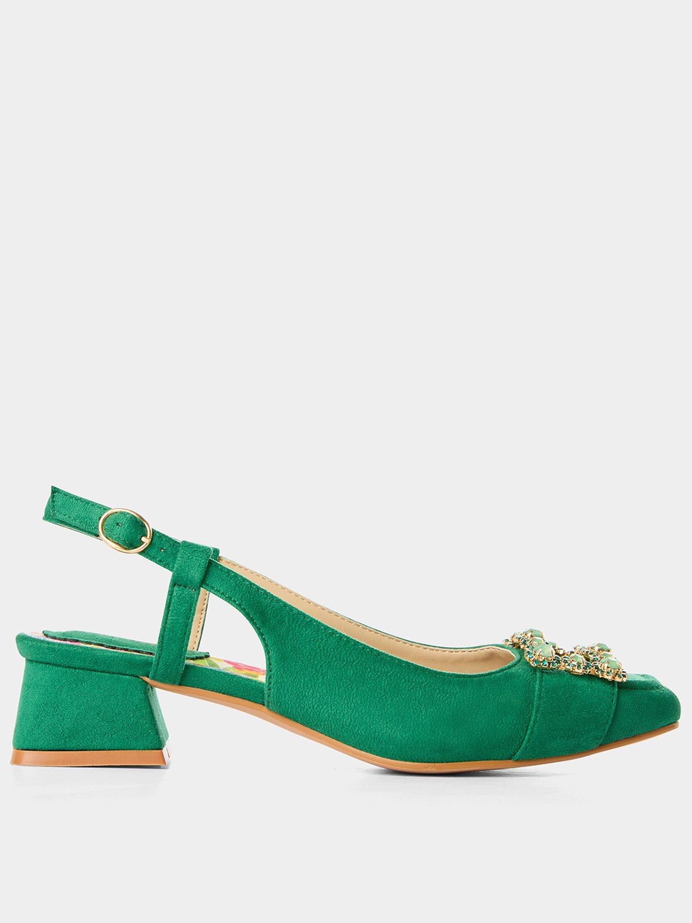 Joe Browns In Paris Jewelled Shoes - Green