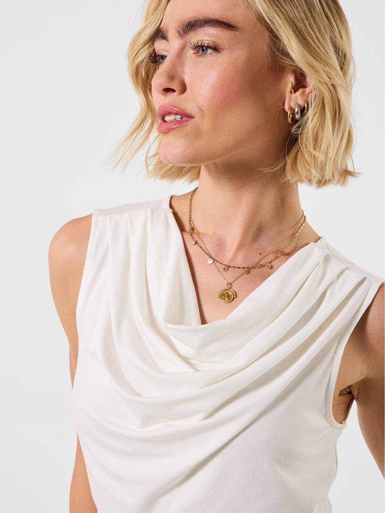 Joe Browns Sophia Jersey Cowl Neck Top - White | Very